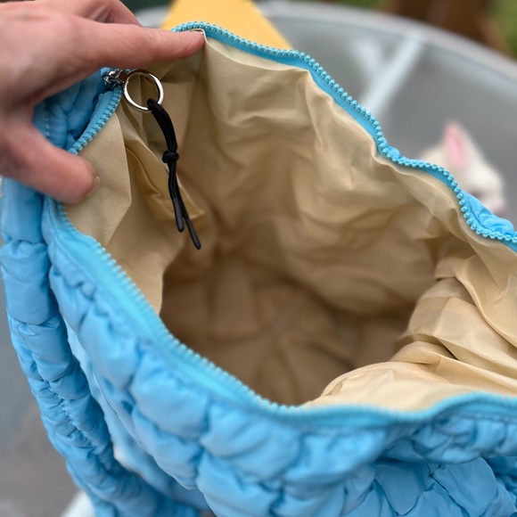 Quilted Blue Shoulder Bag - Picture 4 of 5